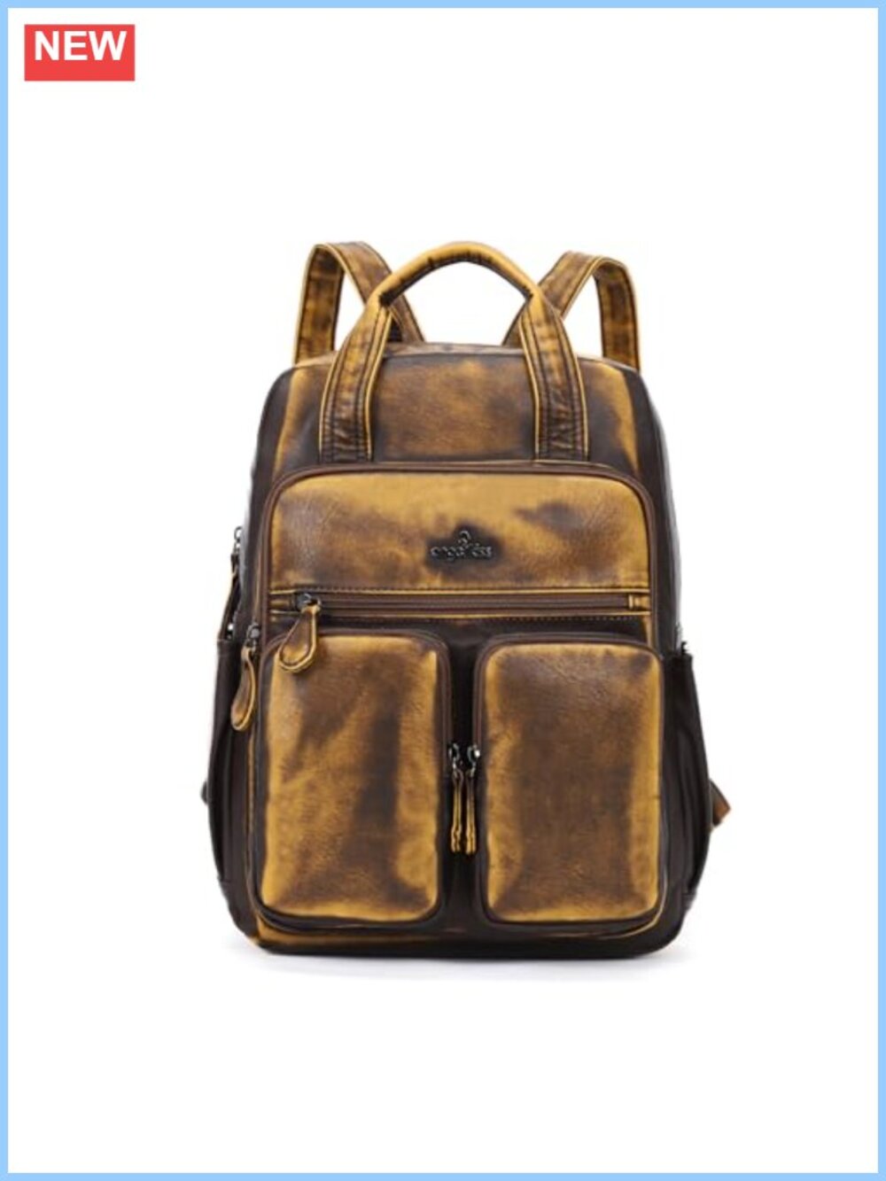 Soft Vegan Leather Backpack Purse for Women Travel Multipocket Daypack
